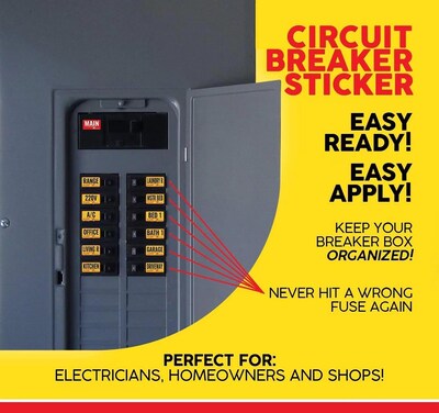 Circuit Breaker Label Stickers-129 Pcs