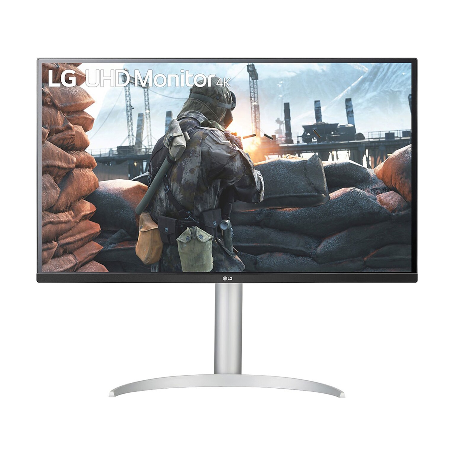 LG 32 4K Ultra HD 60 Hz LCD Monitor, Black/White (32BP55U-B)