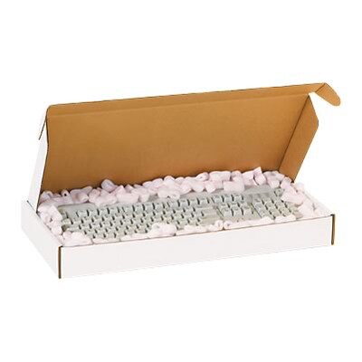 19-1/8Lx9-1/8Wx2-3/16H(D) Single-Wall Heavy Duty Deluxe Literature Mailers; White, 50 Boxes/Bundle