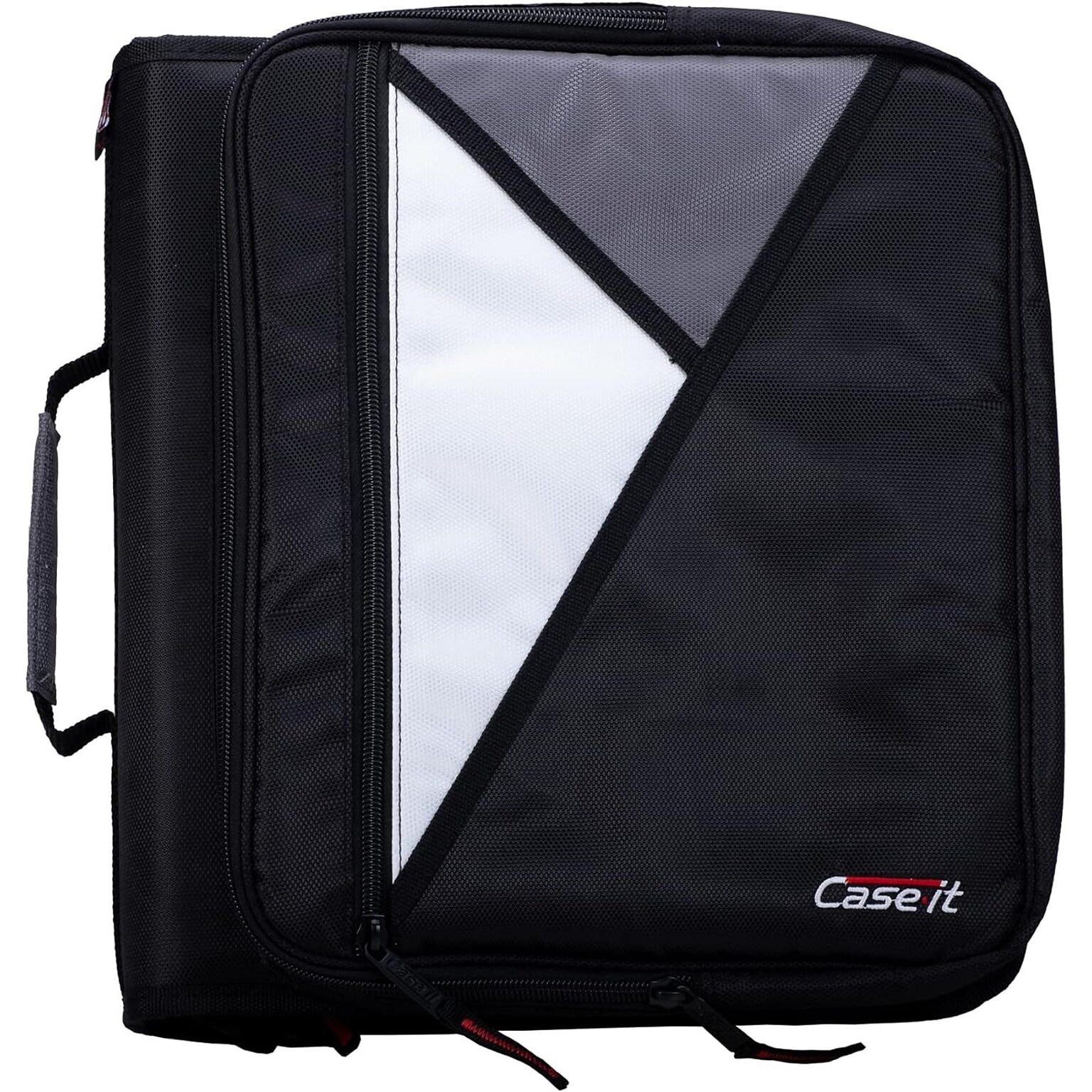 Case It Universal 2 3-Ring Zipper Binders, Black (LT-007-BLACK)