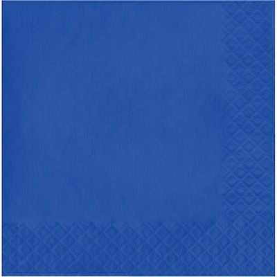 Creative Converting Touch of Color Dinner Napkins, 3-ply, Cobalt Blue, 250/Carton (593147B)