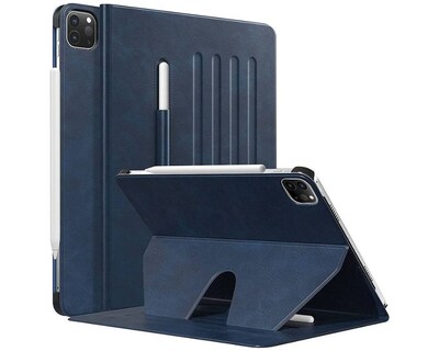 SaharaCase Multi-Angle Folio Case for iPad Pro 11 (2nd, 3rd, 4th Gen 2020-2022) (M2 2024/M3 2025), Dark Blue (TB00007)