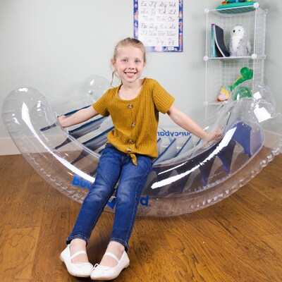 Bouncyband PVC Kids Calming and Fun Sensory Rocker, Blue (BBAROCKBU)