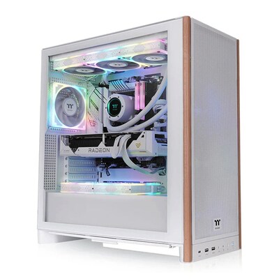 Thermaltake S370 WS ATX Mid-Tower Computer Case, Snow (CA-11J-OOM6WN-00)