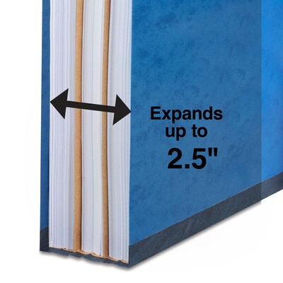 Staples Moisture Resistant Classification Folder, 2-Dividers, 2.5" Expansion, Letter Size, Dark Blue, 10/Box (TR614641)