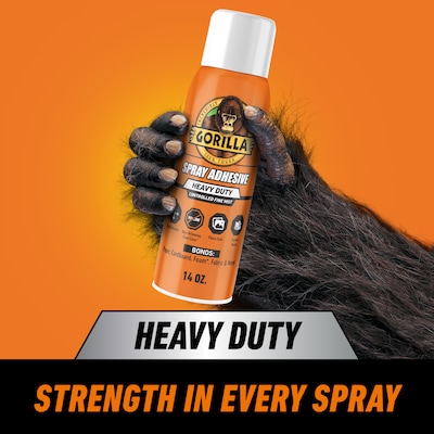 Gorilla Multi Purpose Craft Glue Spray Adhesive, 14 oz., Clear (6301502)