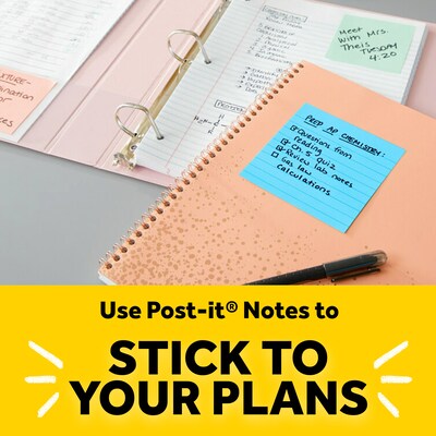 Post-it Cube Sticky Notes, 3" x 3", Sunburst Collection, 400 Sheets/Cube (2027-SUN)