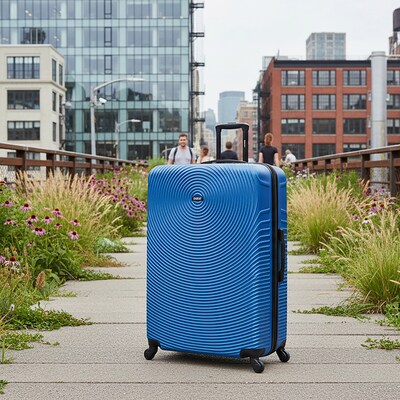 DUKAP Inception 33.86 Hardside Suitcase, 4-Wheeled Spinner, TSA Checkpoint Friendly, Blue (DKINC00XL-BLU)