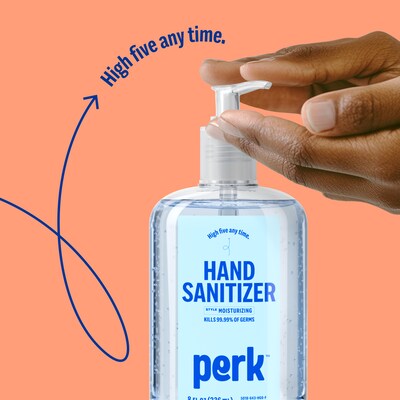 Perk 70% Alcohol Gel Hand Sanitizer, 8 oz., 12/Carton (PK55489CT)