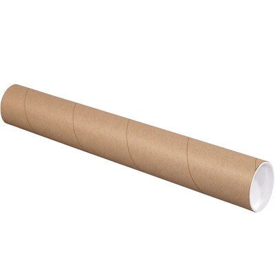 3 x 38 - Quill Brand® Kraft Mailing Tube with Caps, 24/Case
