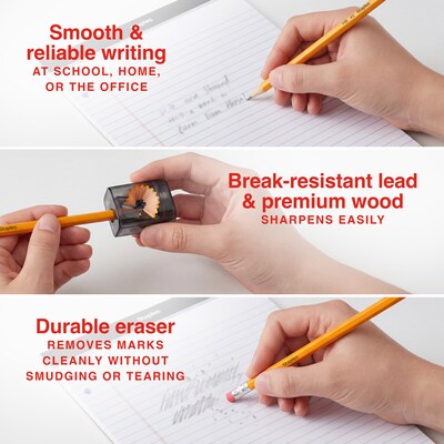 Staples Pre-Sharpened Wooden Pencil, 2.2mm, #2 Medium Lead, 30/Pack (ST63547)