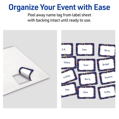 Avery Rectangle Multipurpose Labels, 2-1/3" x 3-3/8", White, 80/Pack (19479370621)