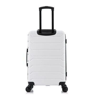 InUSA Trend Plastic 4-Wheel Spinner Luggage, White (IUTRE00M-WHI)