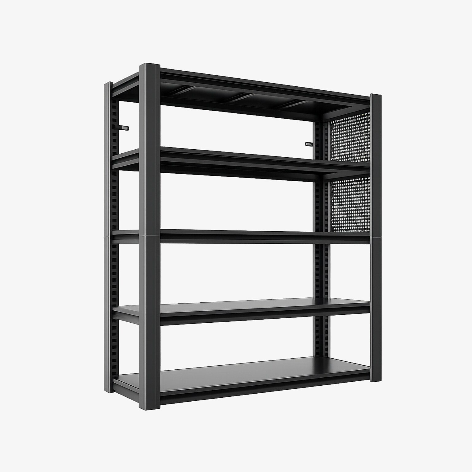 FlexiSpot 5-Shelf Metal Garage Storage Rack with Pegboard, 78 x 47.2 x 18, Black (CJ029-DJ)
