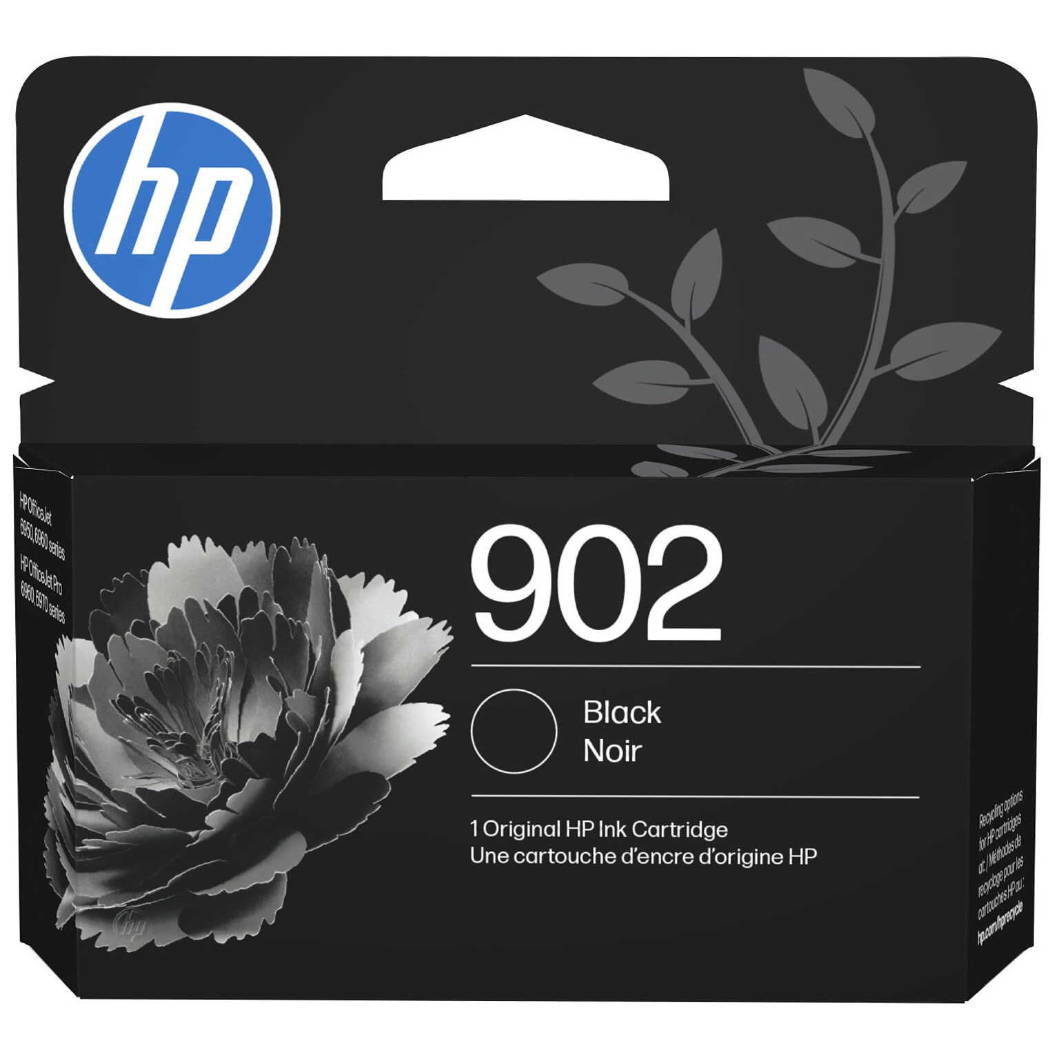 HP 902 Black Standard Yield Ink Cartridge, Prints Up to 300 Pages (T6L98AN#140)