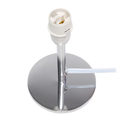 Creekwood Home Chrome Slanted 12.4" LED Table Lamp, Grey (CWT-1012-GY)