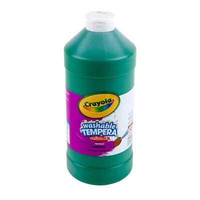 Crayola Artista II Washable Tempera Paint, Green, 32 oz., 3/Bundle (BIN543132044-3)