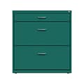 Space Solutions 3-Drawer Lateral File Cabinet, Letter/Legal Size, Lockable, 31.88H x 30W x 17.63D