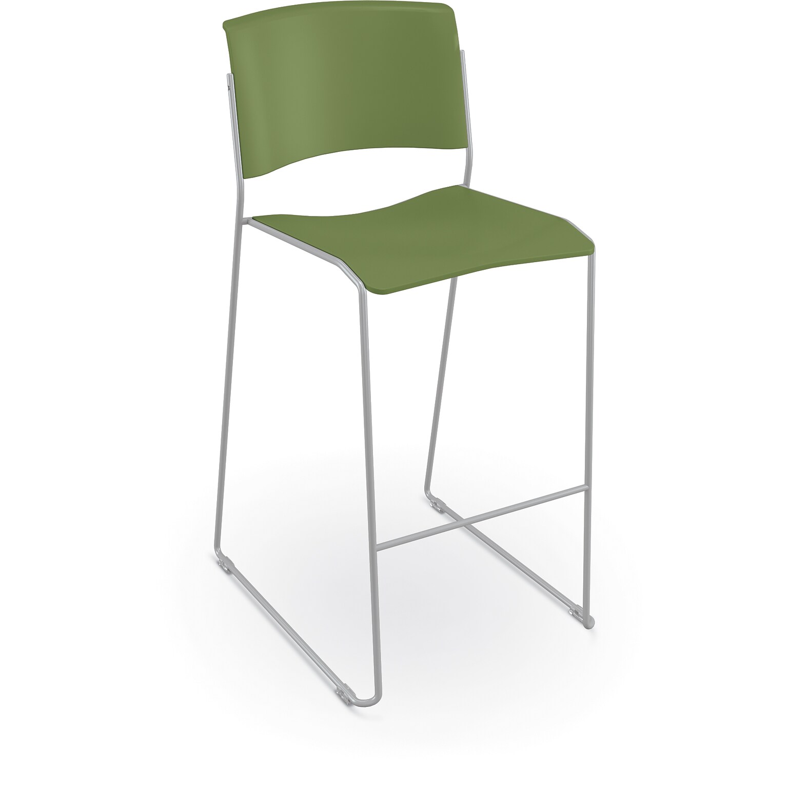 MooreCo Akt Stacking Student Stool, Moss (56578-MOSS)