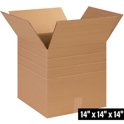 14 x 14 x 14 Multi-Depth Shipping Boxes, 32 ECT, 25/Bundle (BS141414MD)