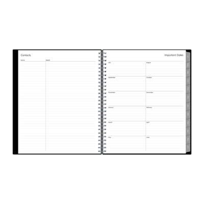 2025-2026 Blue Sky Enterprise 8" x 10" Academic Year Monthly Planner, Plastic Cover, Black (130615-A26)