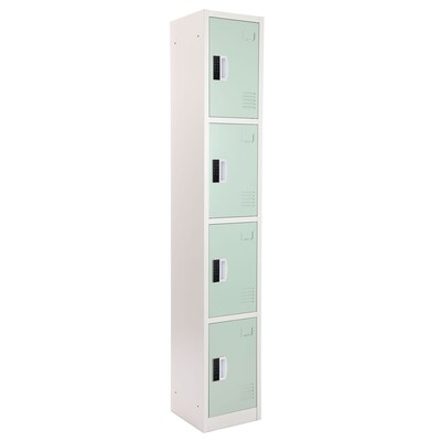 AdirOffice 72"H 4-Tier Misty Green Storage Locker (ADI629-204-MGRN-DL)