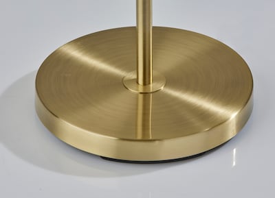 Simplee Adesso Milo 60" Antique Brass Floor Lamp with Off-White Drum Shade (SL9503-21)
