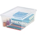 Iris 13.5 Qt. Lift Off Lid Storage Tote, Clear (MCB-S)