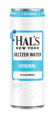 Hals New York Original Sparkling Seltzer Water, 12 oz., 24 Cans/Carton (695501
