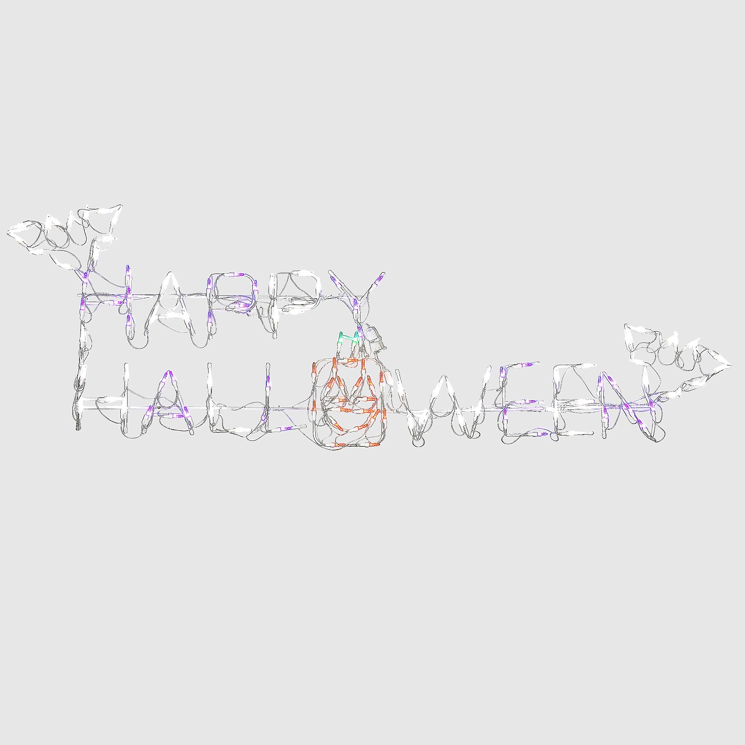 National Tree Company 57 Lighted Happy Halloween Sign (HO76-66806-1)