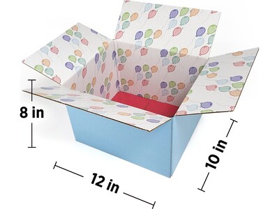 12" L x 10" W x 8" D Shipping Boxes, Double Wall, 2/Pack (2022026)