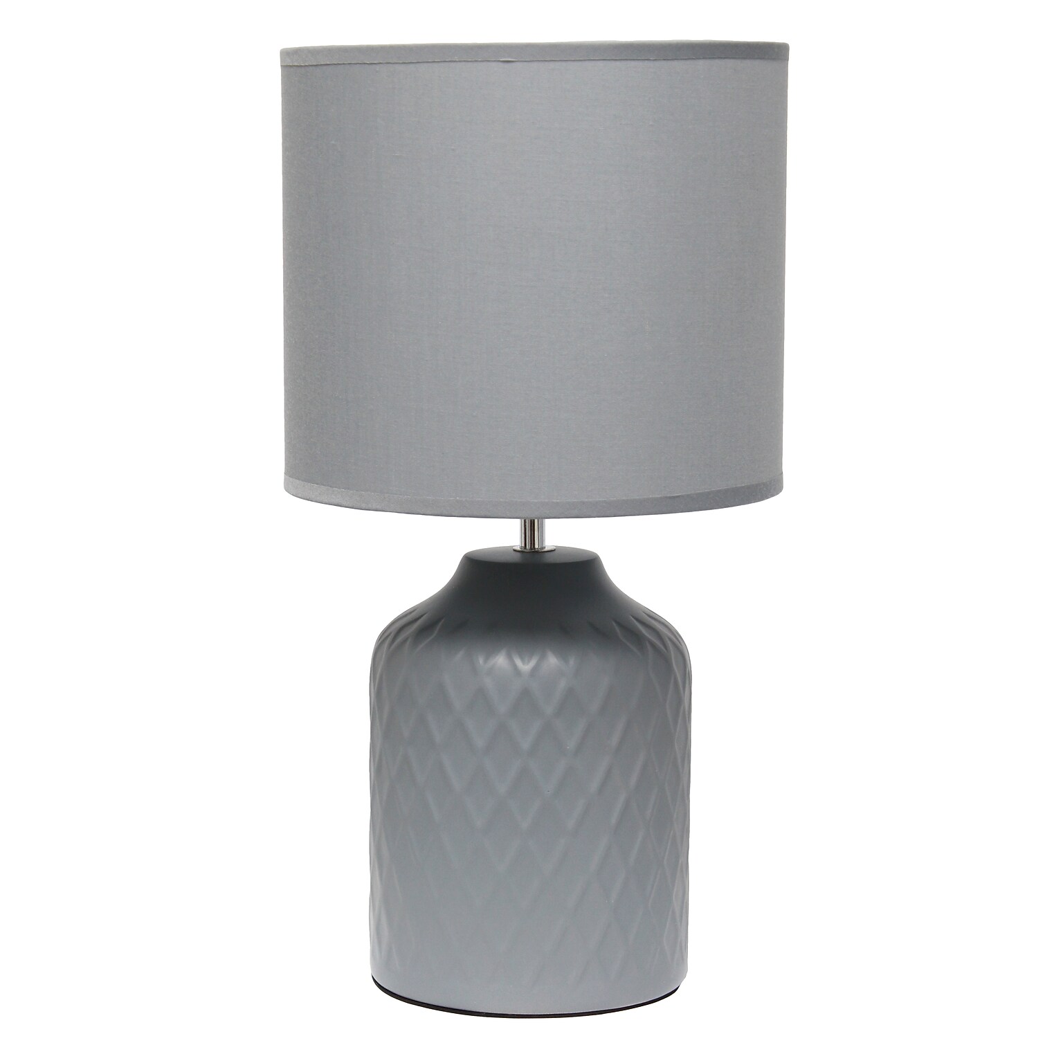 Simple Designs Touch of Chevron 17.25 LED Table Lamp, Gray (LT2122-GRY)