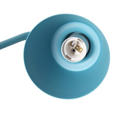 Simple Designs Sleek Essentials LED Desk Lamp, 16", Cyan Blue (LD1077-CYN)