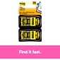Post-it 'Notarize' Message Flags, 1" Wide, Yellow, 100 Flags/Pack (680-NZ2)