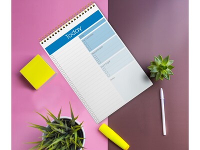 Better Office To-Do List Notepads, 7" x 10", Project-Ruled, Assorted Colors, 52 Sheets/Pad, 4 Pads/Pack (25821-4PK)