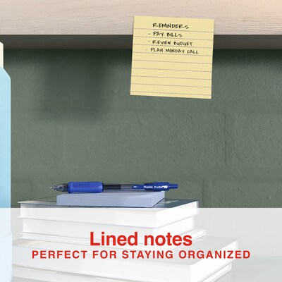 Staples Ultra Sticky Notes, 4" x 4", Stardust Collection, Lined, 100 Sheets/Pad, 6 Pads/Pack (ST62891)