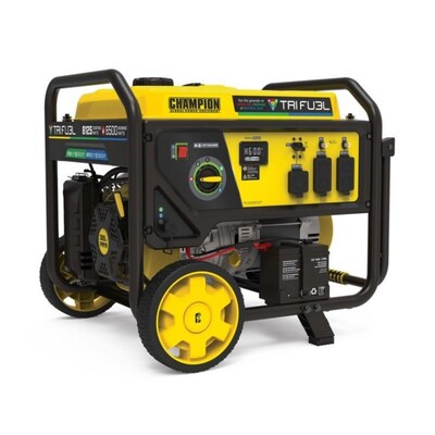 Champion 6500W Electric Start Tri Fuel Generator w CO Shield
