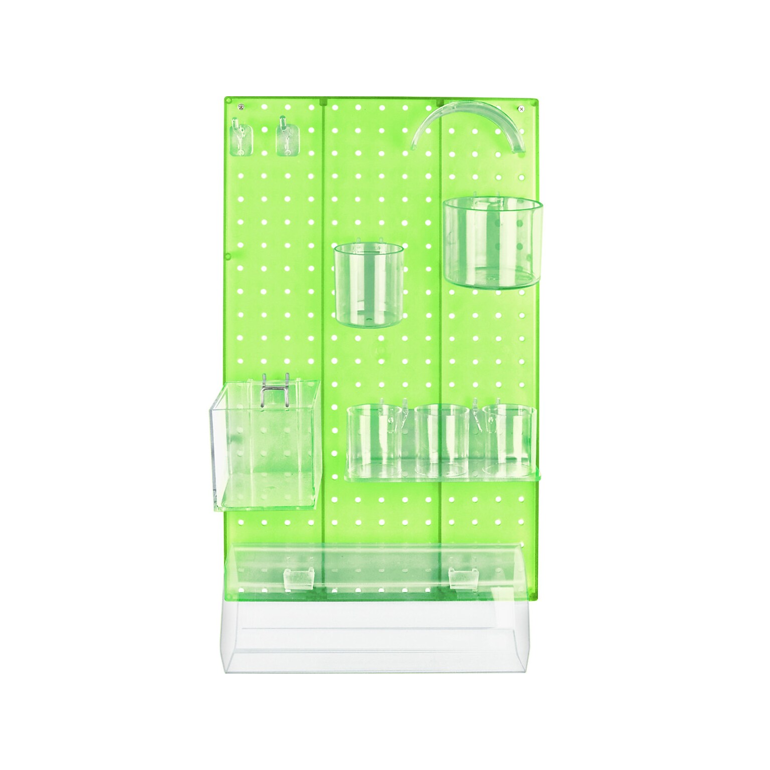 Azar 22 x 13.5 10-Piece Pegboard Organizer Kit, Green, Each (900940-GRE)