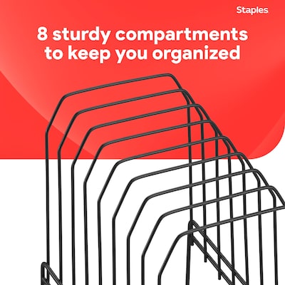 Staples Metal Incline Sorter, Black (10855)