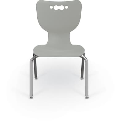 MooreCo 14" Hierarchy Student Chair with 4 Legs, Morning Fog/Chrome Base (703673563086)