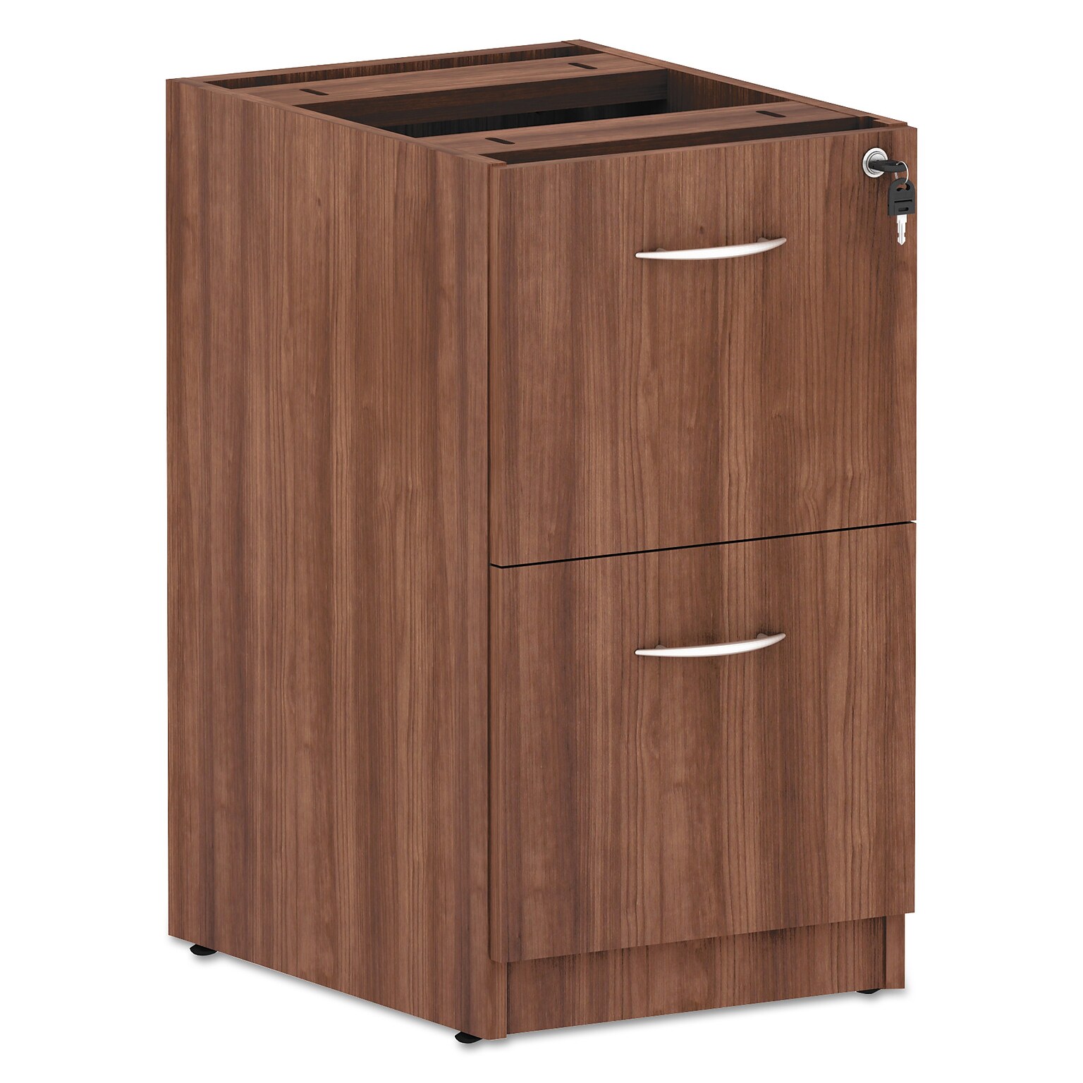 Alera Valencia Series Full Pedestal File, 2 Legal/Letter-Size Drawers, Modern Walnut (ALEVA542822WA)