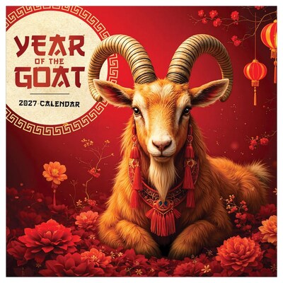 2027 TF Publishing Year of the Goat 12 x 12 Monthly Wall Calendar, Multicolored (27-1136)
