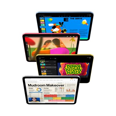 Apple iPad 10.9" Tablet, 256GB, WiFi + Cellular, 10th Generation, Yellow (MQ6V3LL/A)