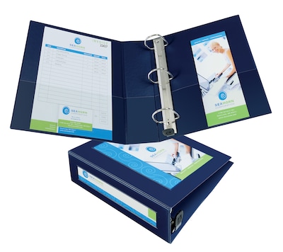 Avery Heavy Duty 3 3-Ring Framed View Binders, One Touch EZD Ring, Navy Blue (68038)