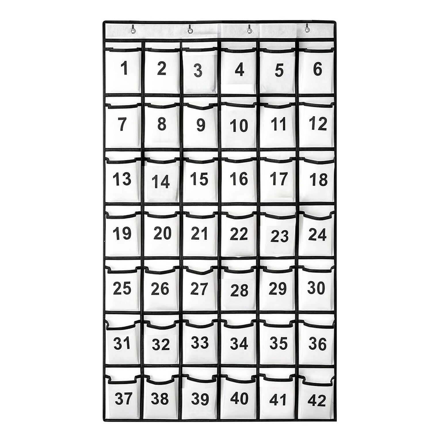 Kore Design Non-Woven Fabric Hanging Classroom Cell Phone Organizer, 43.8 x 25.7 x 0.5, White (KD-PS4252)