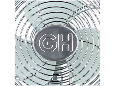 Good Housekeeping 5" Oscillating Desk Fan, 1-Speed, Green/Silver (92513)