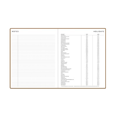 2027 Blue Sky Bespoke Letterpress Boothcloth 8" x 10" Calendar Year Weekly & Monthly Standard Planner, Faux Leather Cover