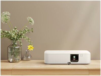 Epson EpiqVision Flex CO-FH02 Full HD 1080p Smart Portable Projector, White (V11HA85020)