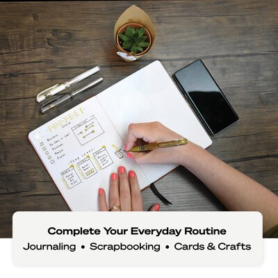 uni-ball Signo Gel Impact Pens, Bold Point, 1.0mm, Silver Ink (60658)