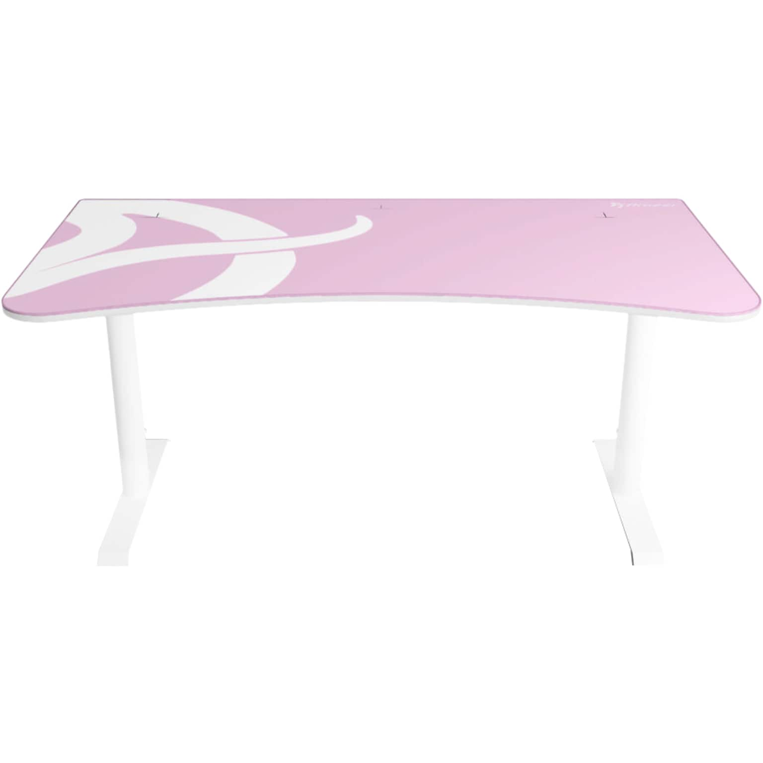 Arozzi Arena 63W Gaming Desk, White/Pink (ARENA-NA-WHITE-PINK)